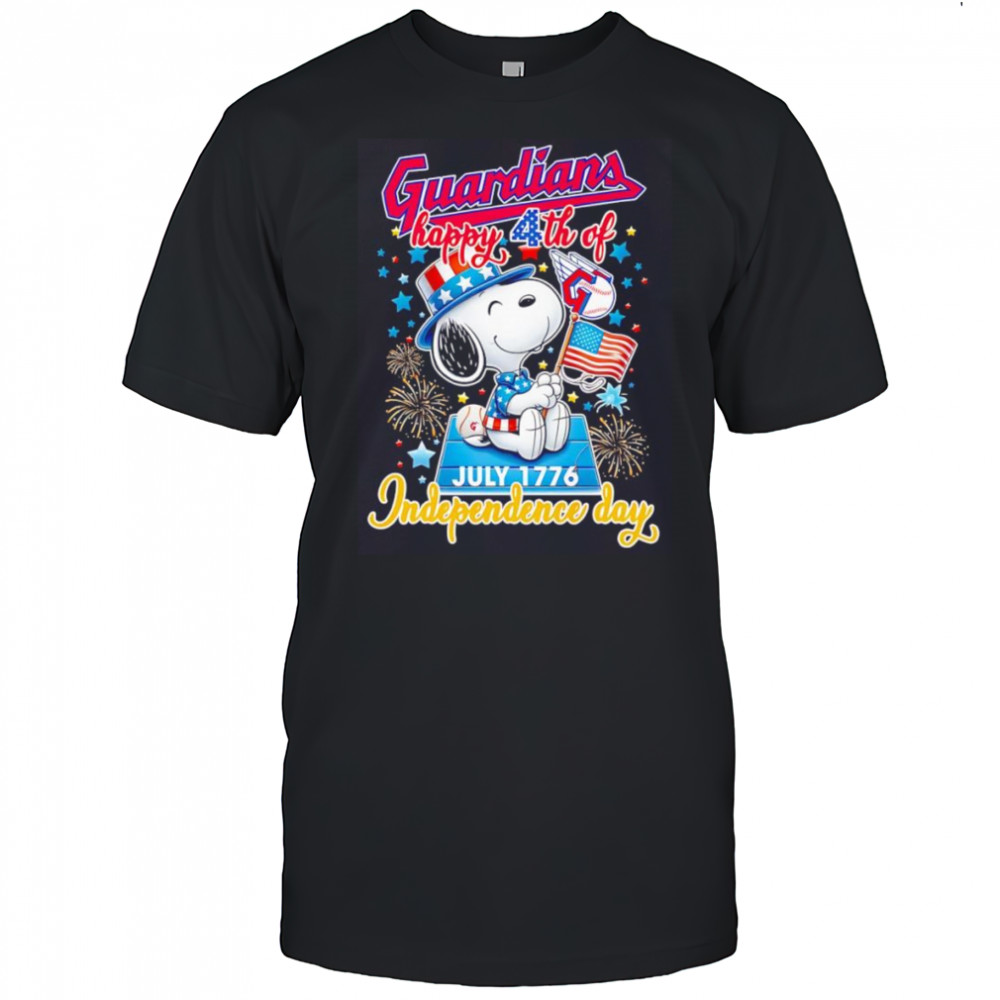 Snoopy Cleveland Guardians Happy 4th of July 1776 Independence day shirt