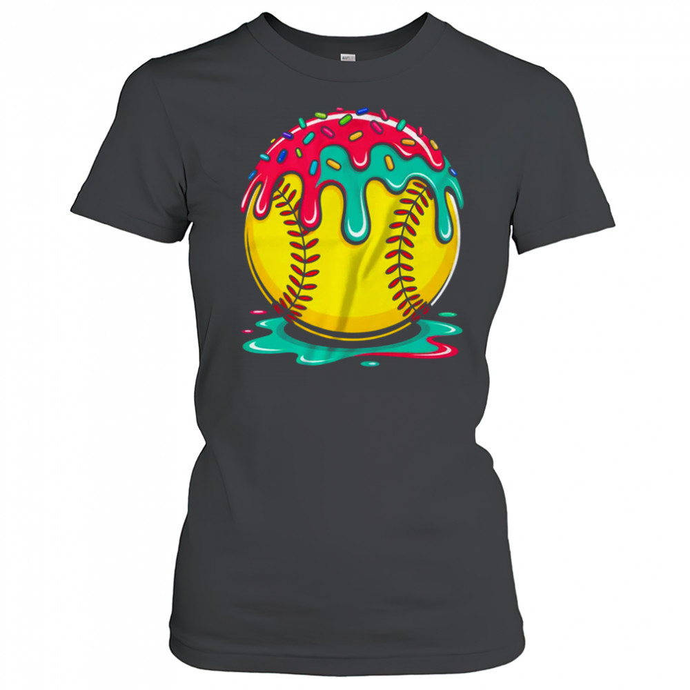 Softball Player Teen Girls Softball Drip Girls Ice Cream shirt