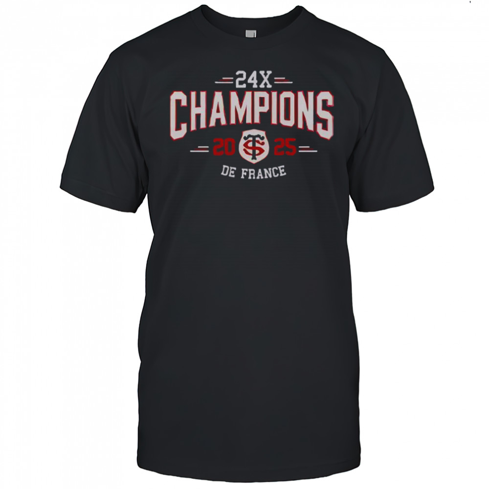 Stade Toulousain 24X Champions De France 2025 T-Shirt