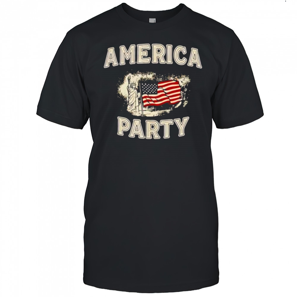 Statue Of Liberty Usa Flag America Party shirt