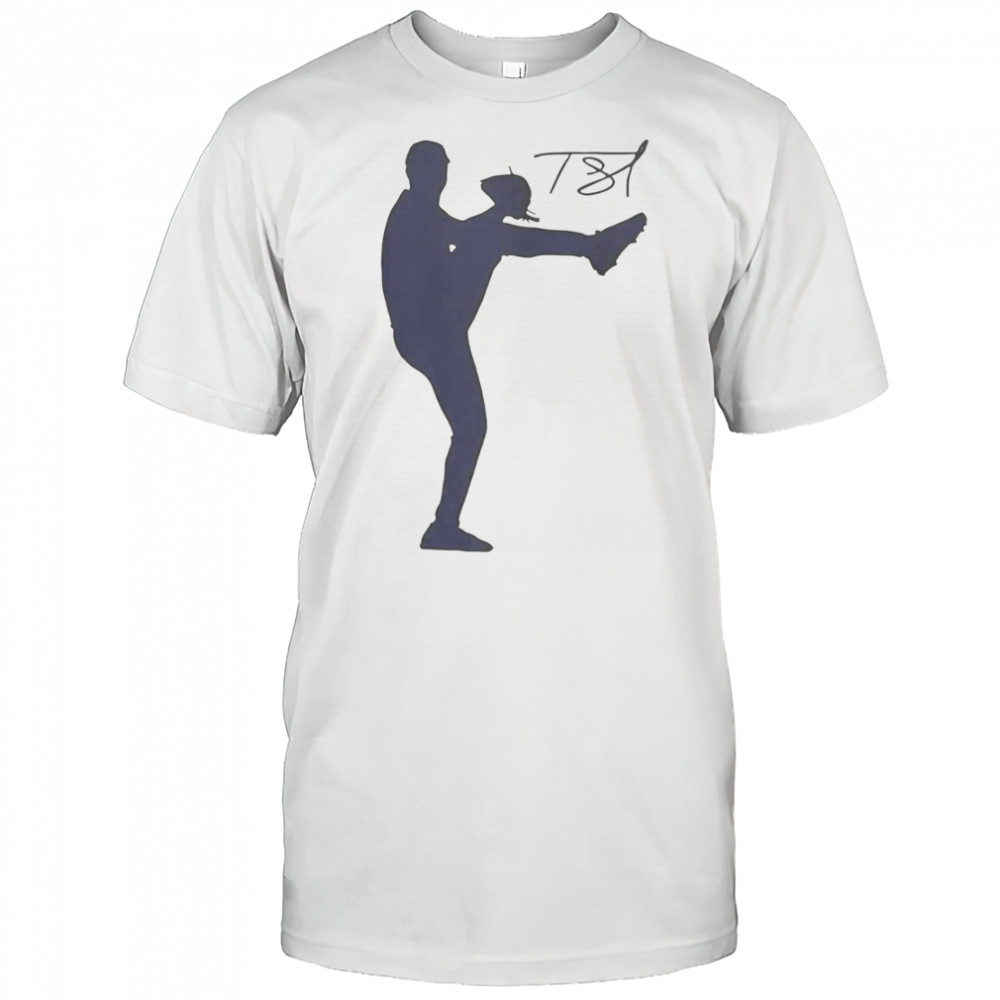 Tarik Skubal Silhouette Player Baseball Signature T-Shirt