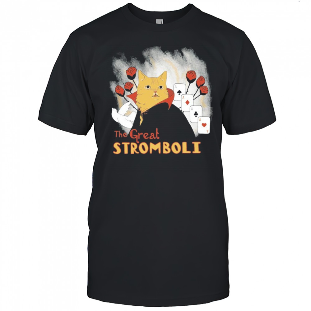 The Great Stromboli Cat Cards T-shirt
