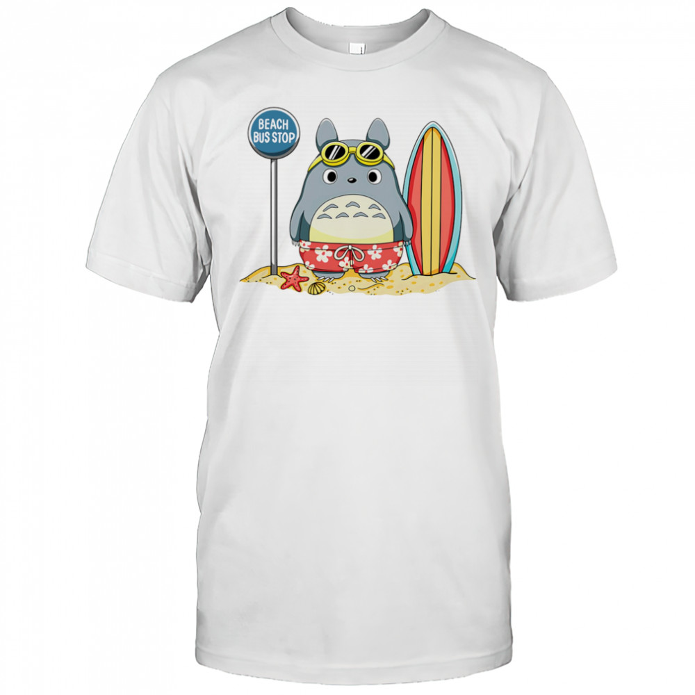 Totoro beach bus stop shirt