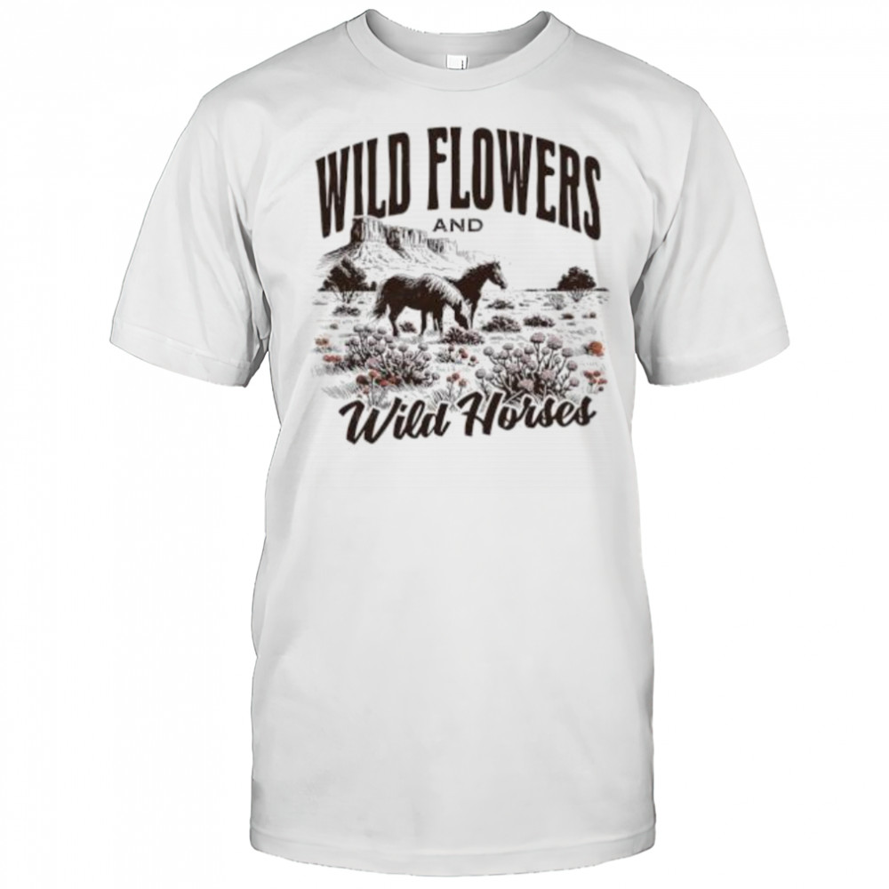 Wild flowers and Wild Horses vintage shirt
