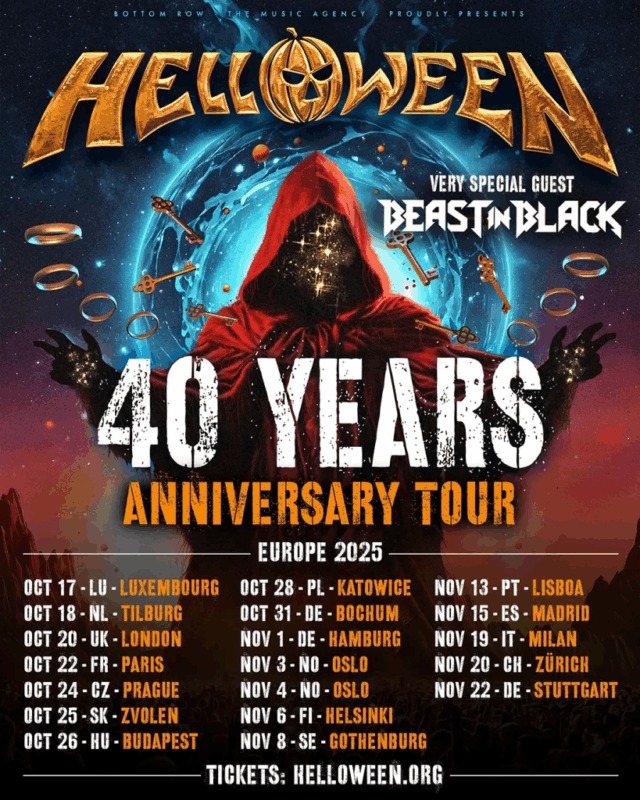 Helloween 40 Years Anniversary Tour Europe 2025 – Dates Cities Tickets and Complete Fan Guide