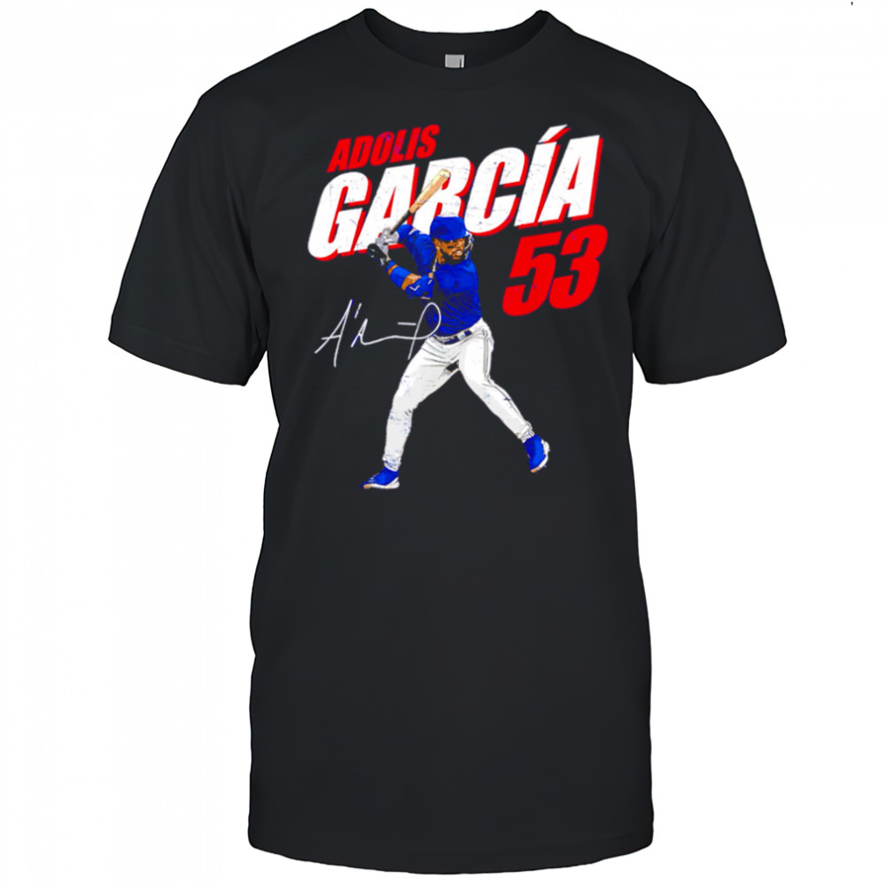 Adolis Garcia #53 Texas Baseball Players signature retro shirt