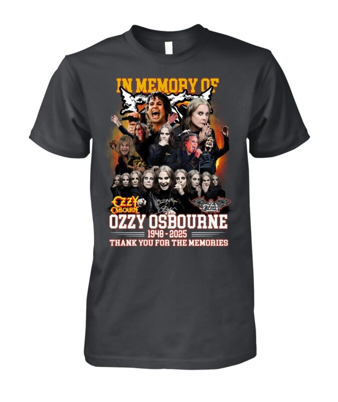 In Memory of Ozzy Osbourne 1948 – 2025 | Thank You For The Memories T-Shirt