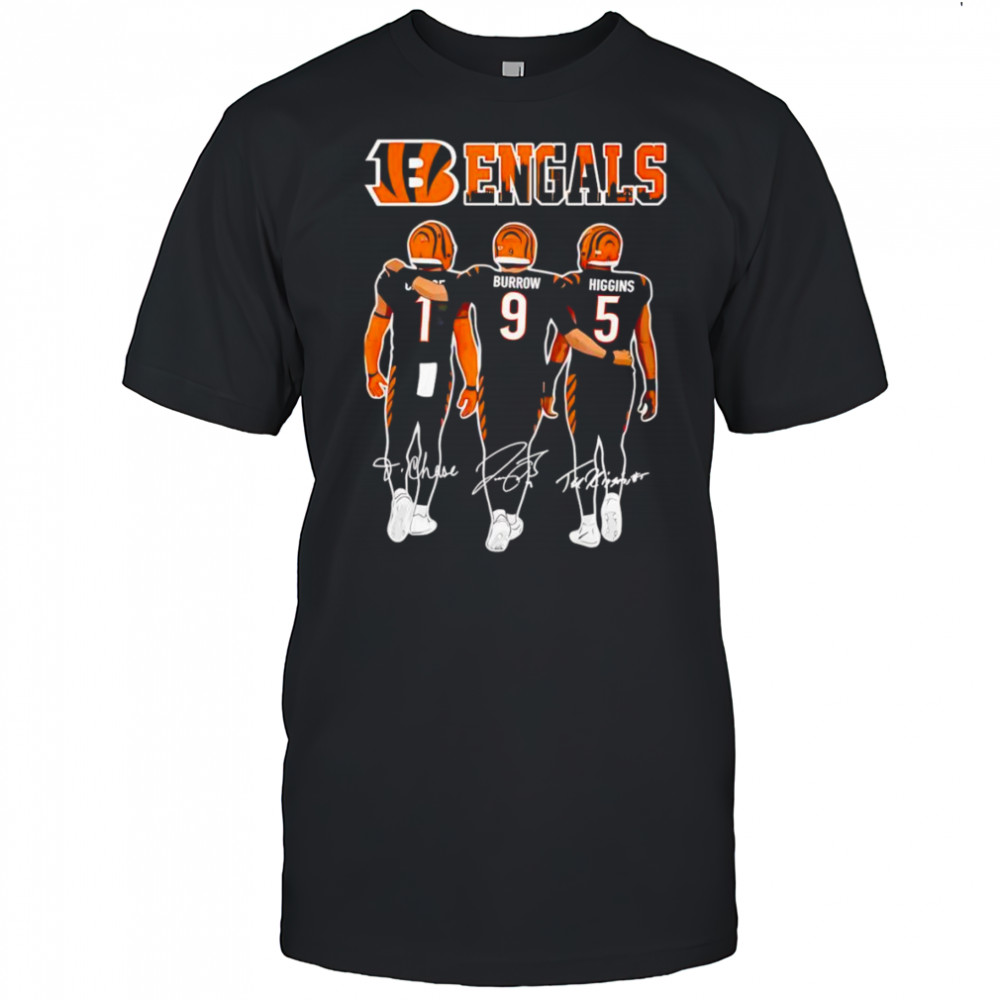Bengals Ja’Marr Chase Burrow and Higgins shirt