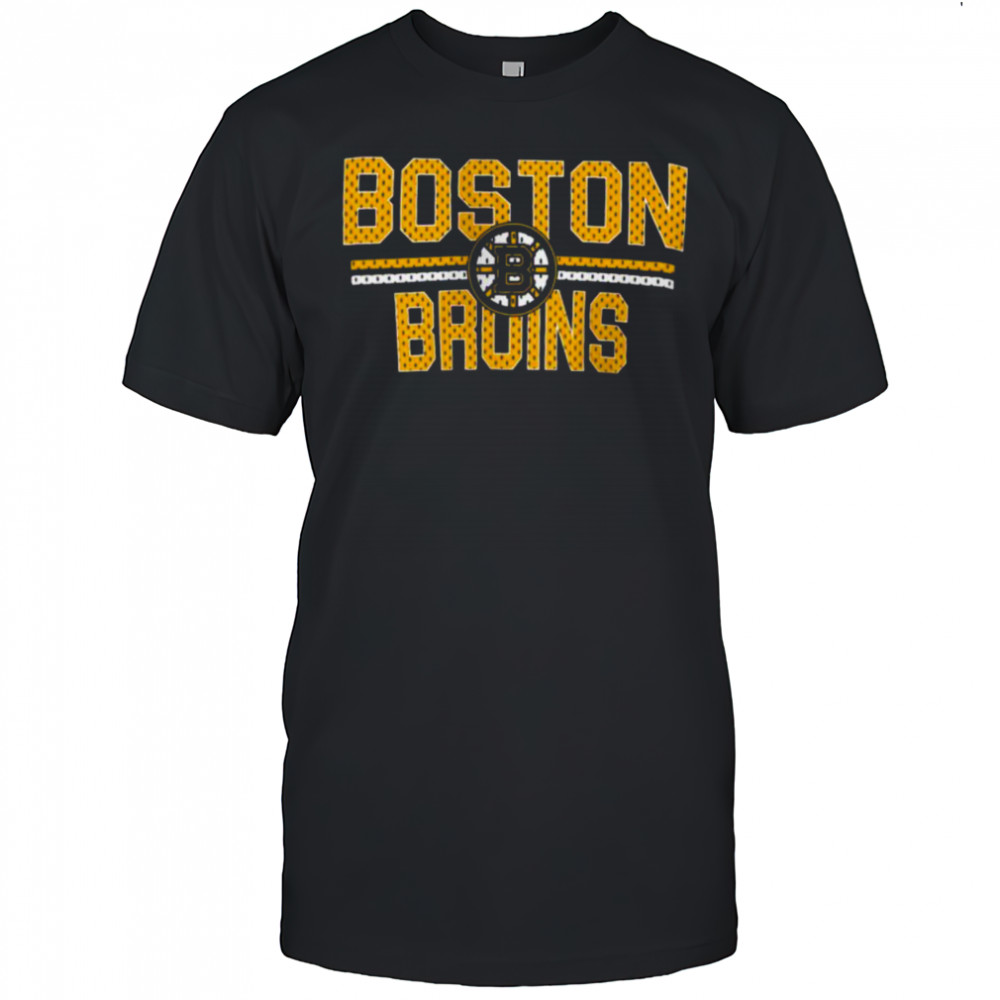Boston Bruins Mesh Look Team Name Logo Shirt