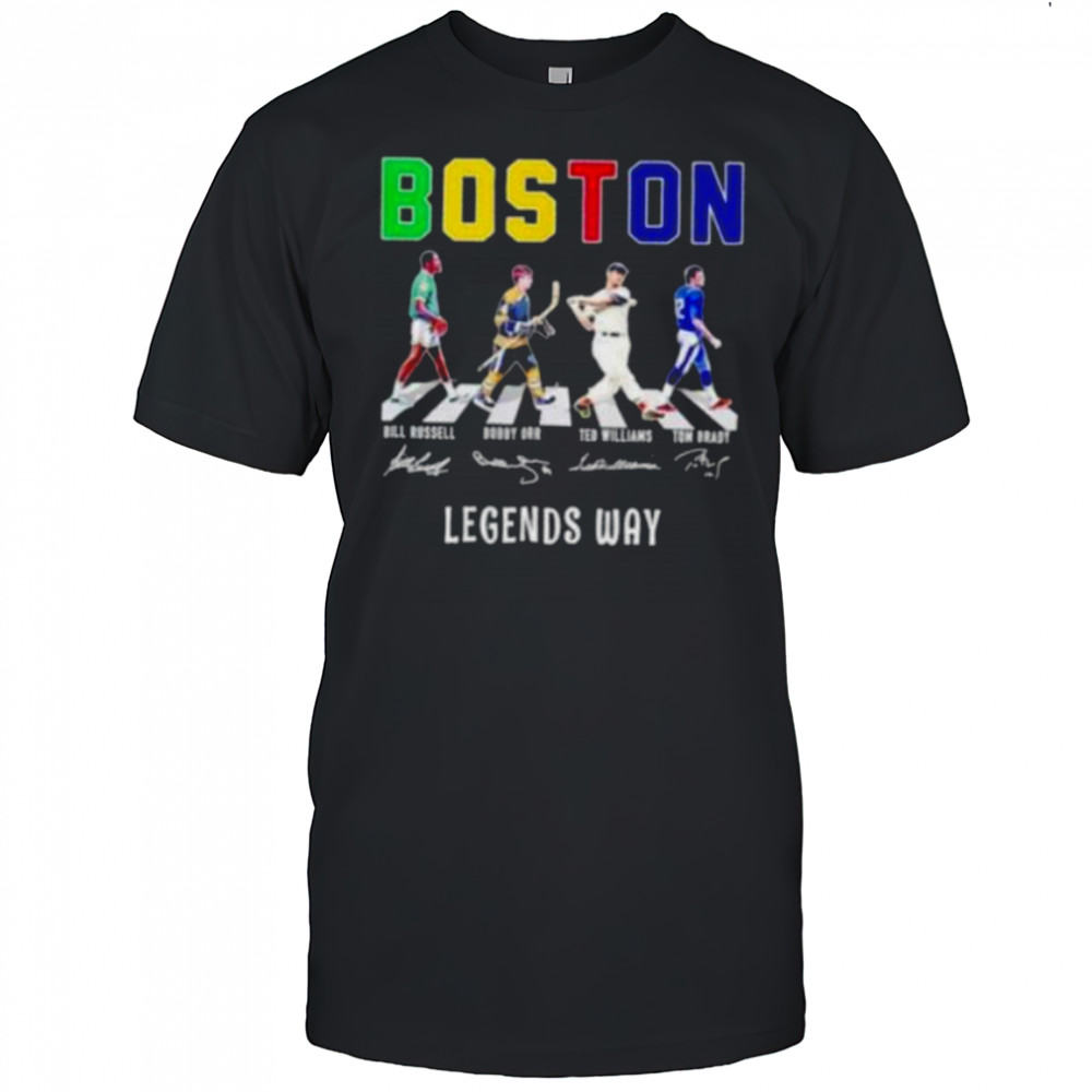 Boston sport legends way abbey road signature shirt