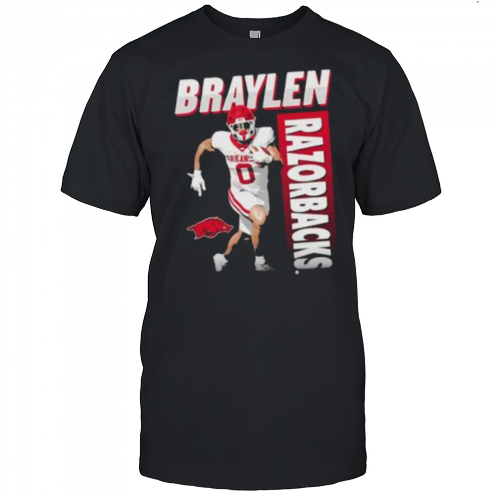 Braylen Russell illustrated Arkansas Razorbacks shirt