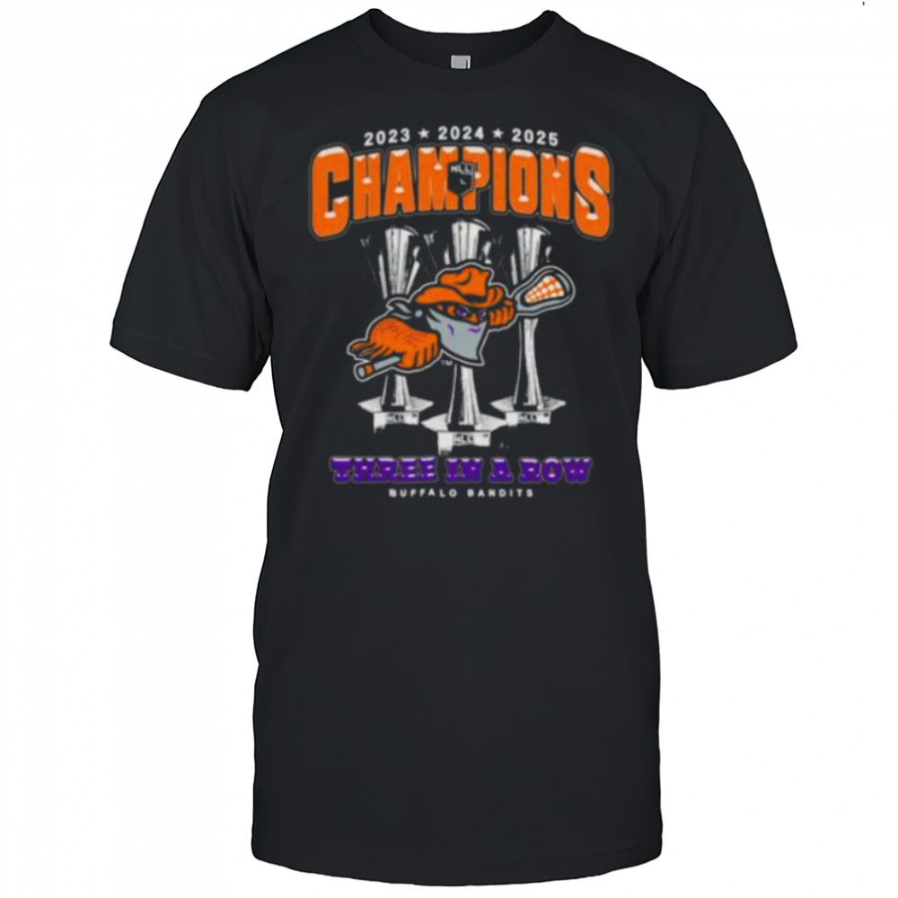 Buffalo Bandits Three In a Row NLL Championship Shirt