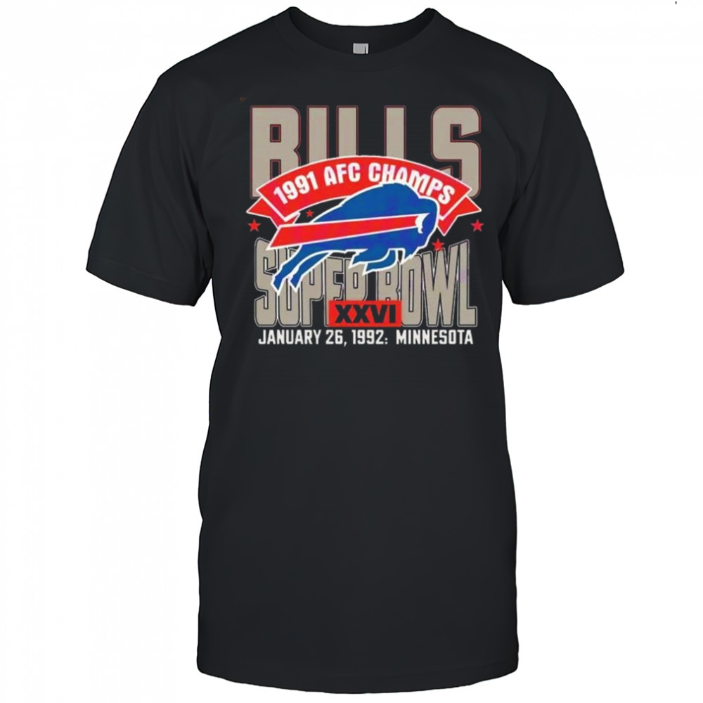 Buffalo Bills 1991 Afc Champs Super Bowl Xxvi Minnesota Shirt