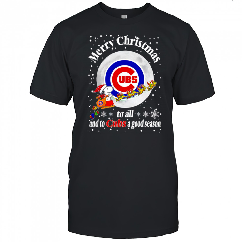 Chicago Cubs Merry Christmas To All And To Cubs A Good Season Baseball shirt
