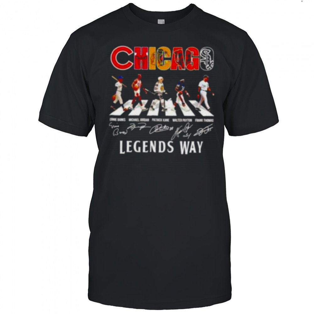 Chicago sports teams players legends way Abbey Road shirt