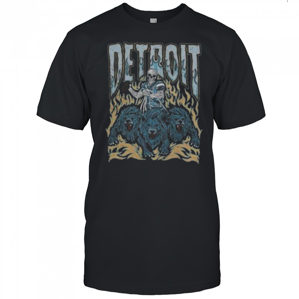 Detroit Football Skull Vintage Shirt