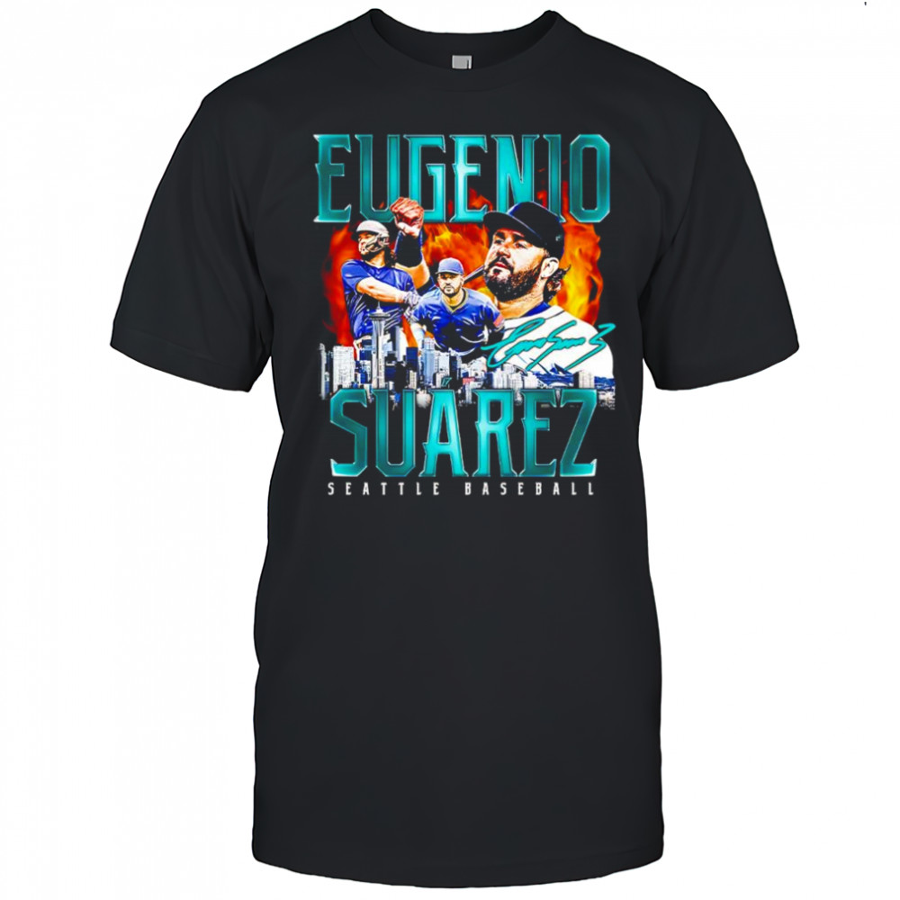 Eugenio Suarez Seattle Mariners baseball retro flair signature shirt