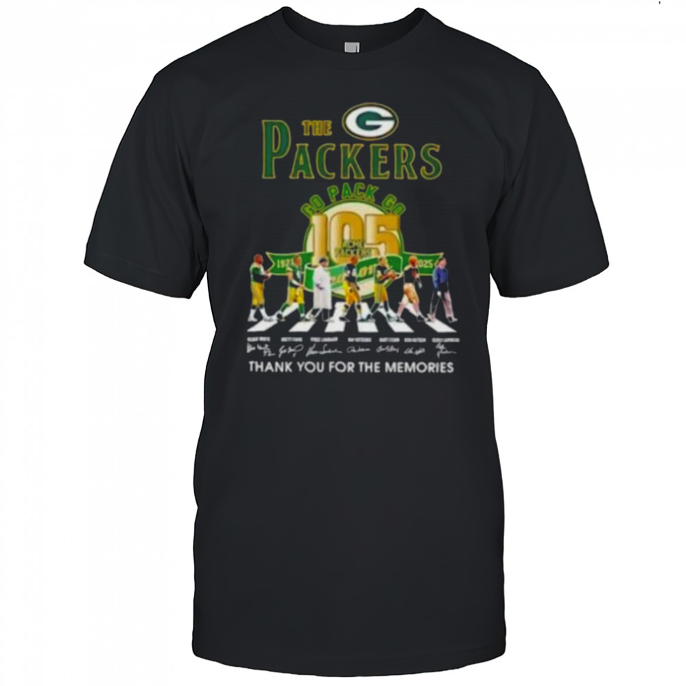 Green Bay Packers 105 Years Legends Abbey Road Thank You For The Memories shirt