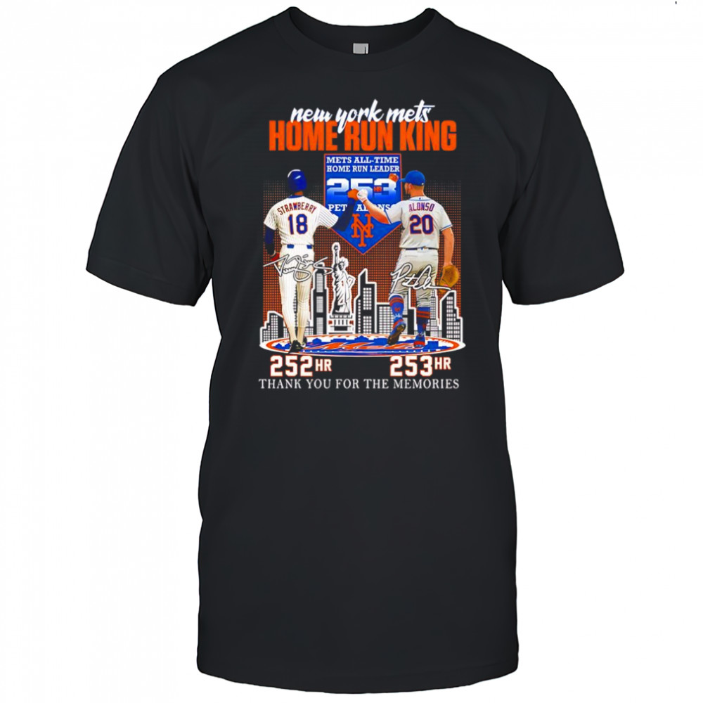 Home Run King New York Mets Darryl Strawberry and Pete Alonso thank you for the memories shirt