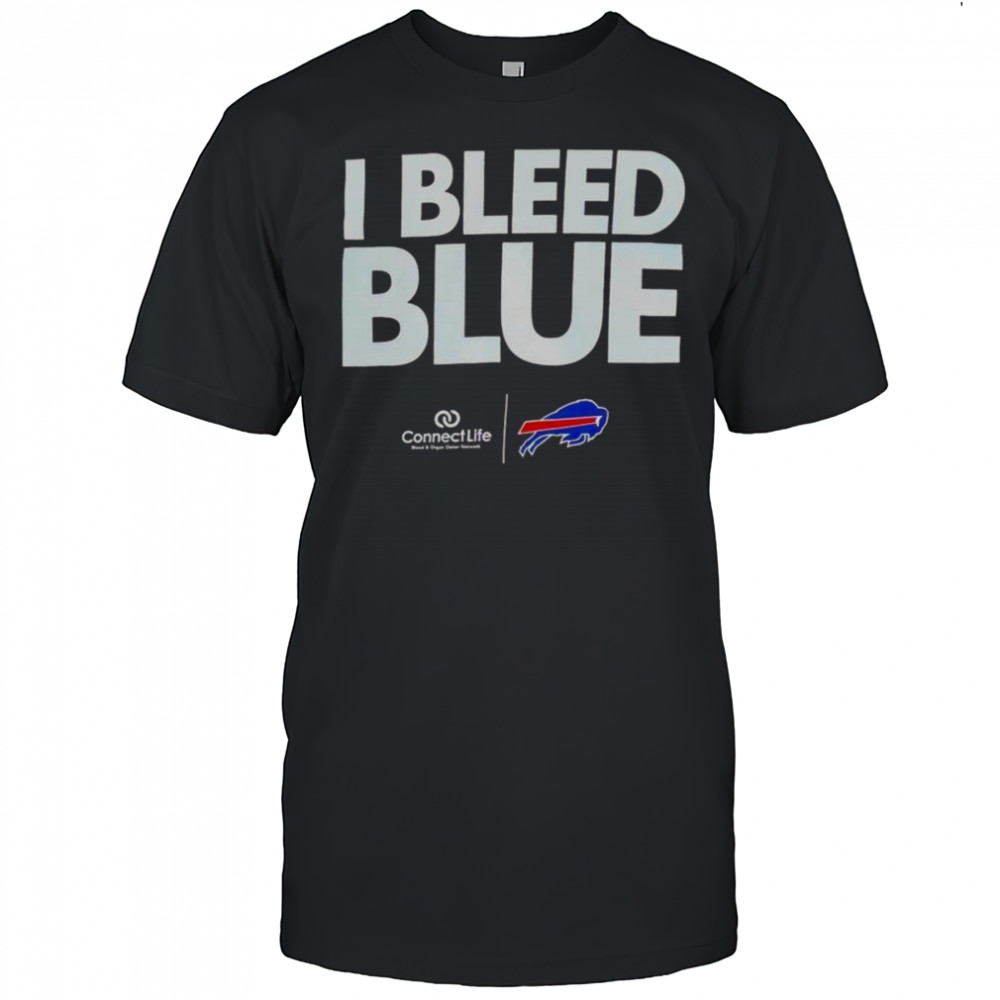 I Bleed Blue Buffalo Bills Logo T-Shirt
