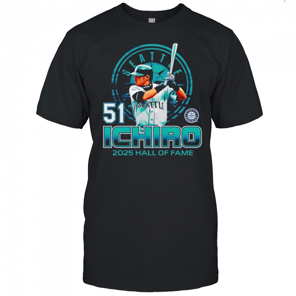 Ichiro Suzuki Seattle Mariners 2025 Hall of Fame baseball shirt