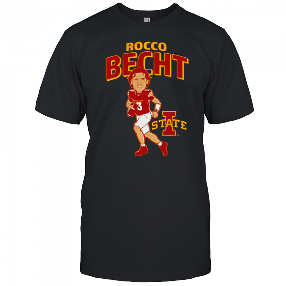 Iowa State football Rocco Becht caricature cartoon shirt