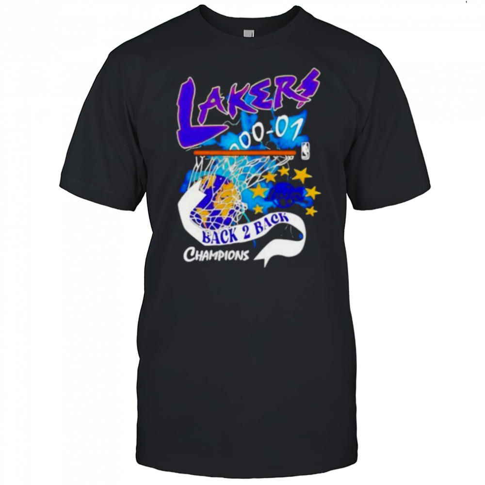 LA Lakers Back 2 Back Champions Vintage Shirt