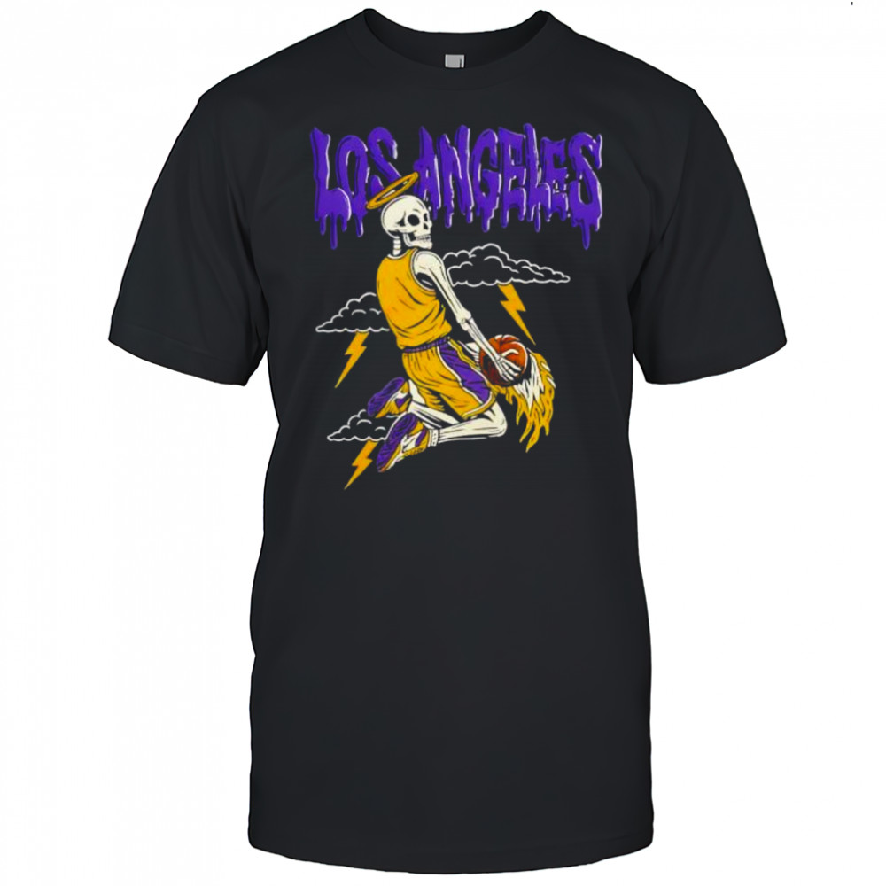 Los Angeles Basketball Skeleton Dunk shirt
