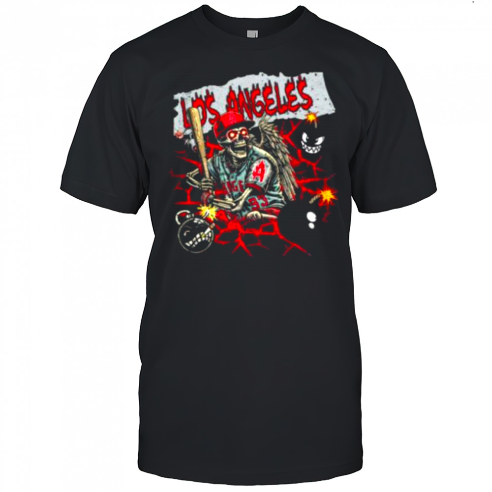 Los Angeles skeleton T shirt