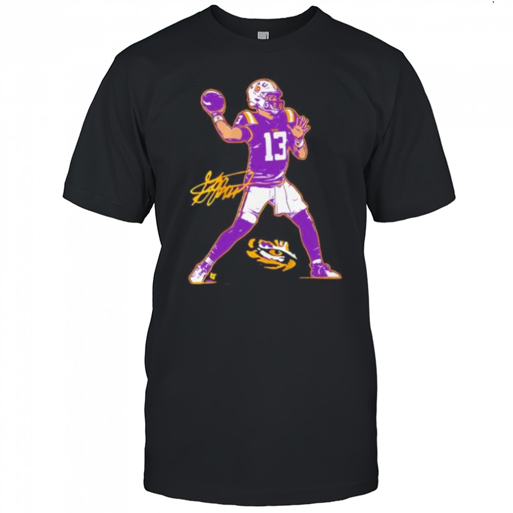 LSU Football Garrett Nussmeier Superstar Pose signature shirt