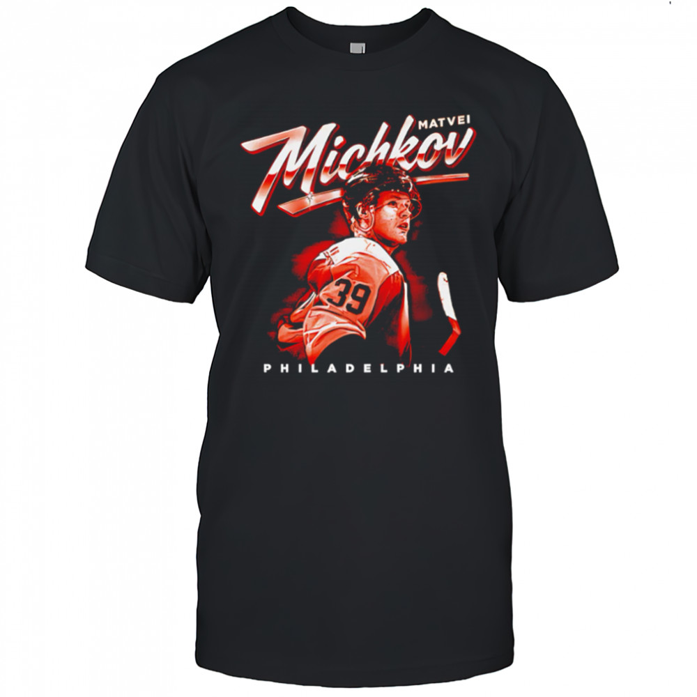 Matvei Michkov Philadelphia Bitmap American ice hockey defenseman retro shirt