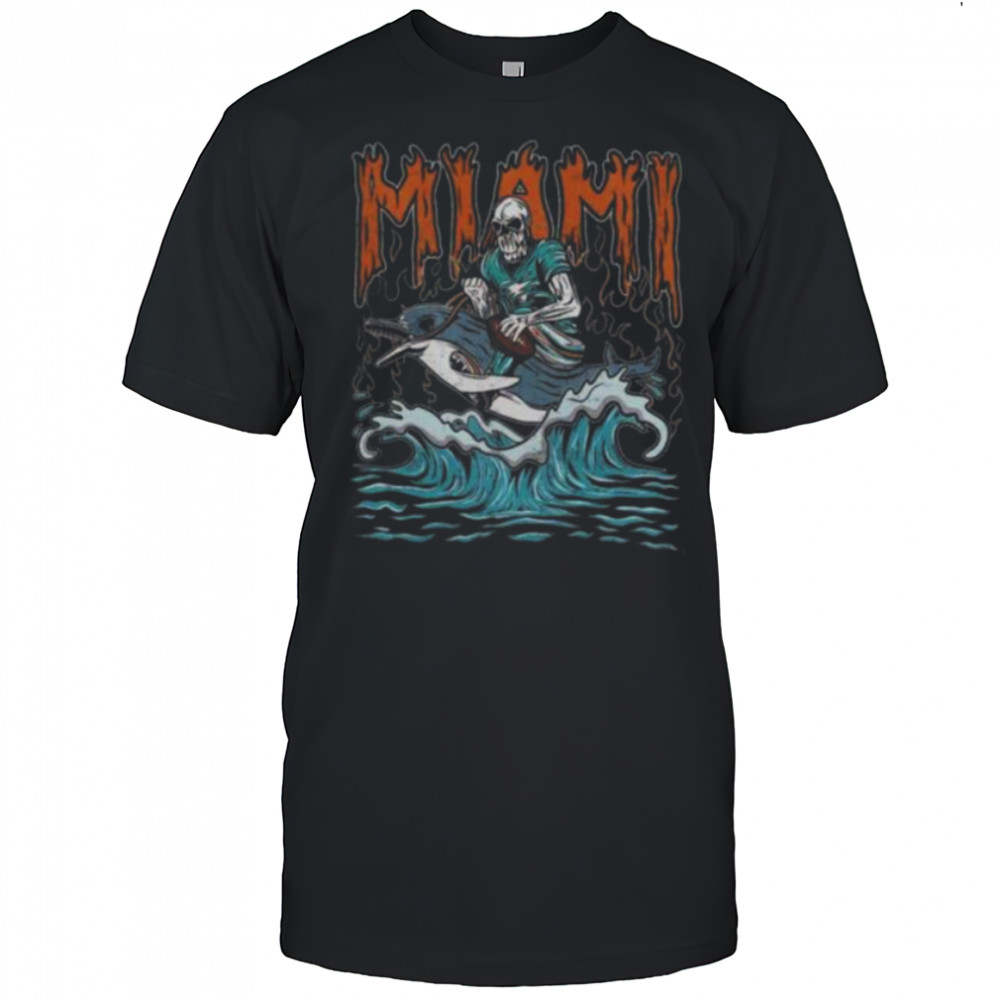 Miami Football Skull Vintage Fan Football Game Day Unisex Shirt