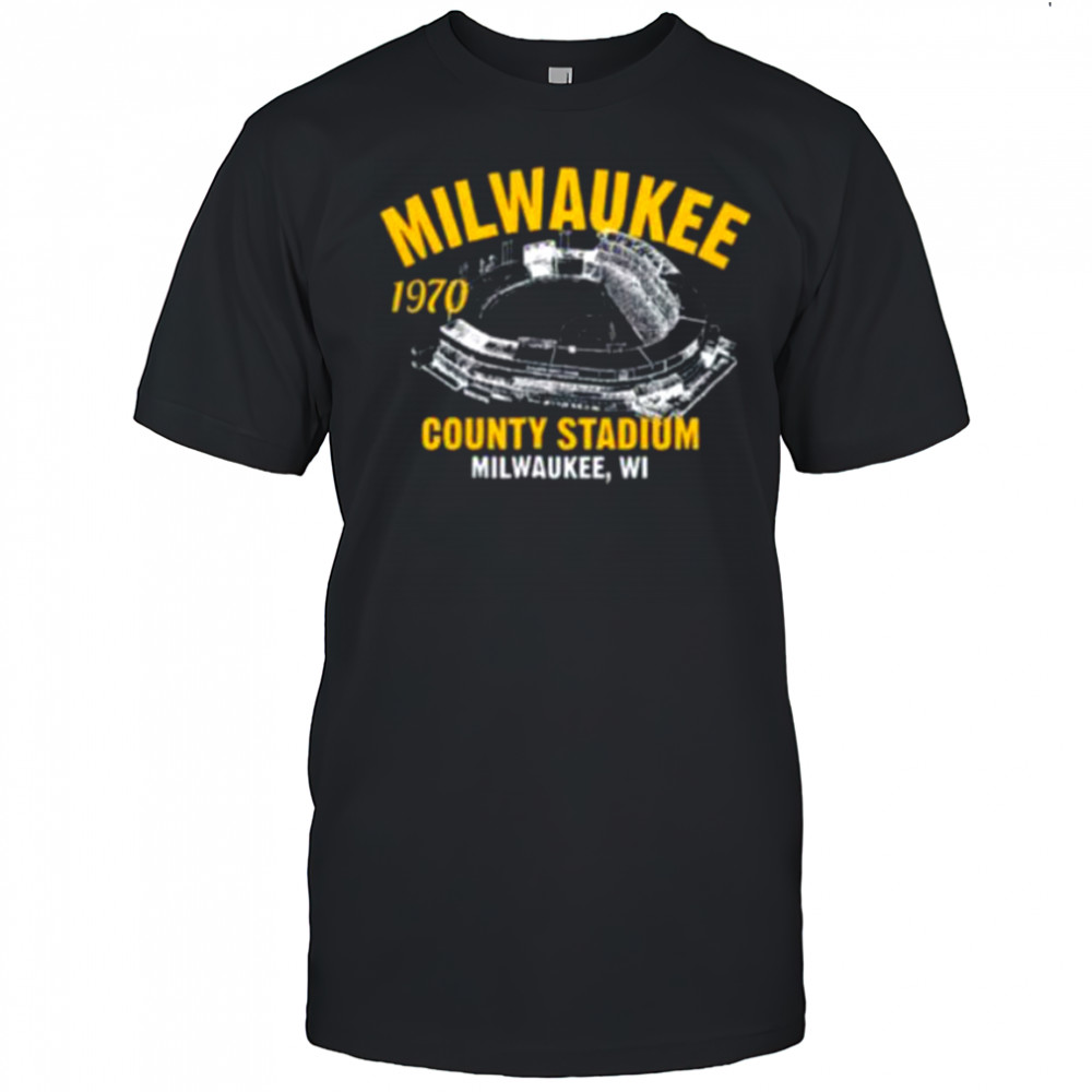 Milwaukee County Stadium 1970 Classic Cut Baseball T Shirt