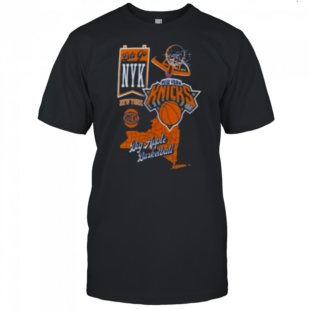 New York Knicks Blue Split Zone T Shirt