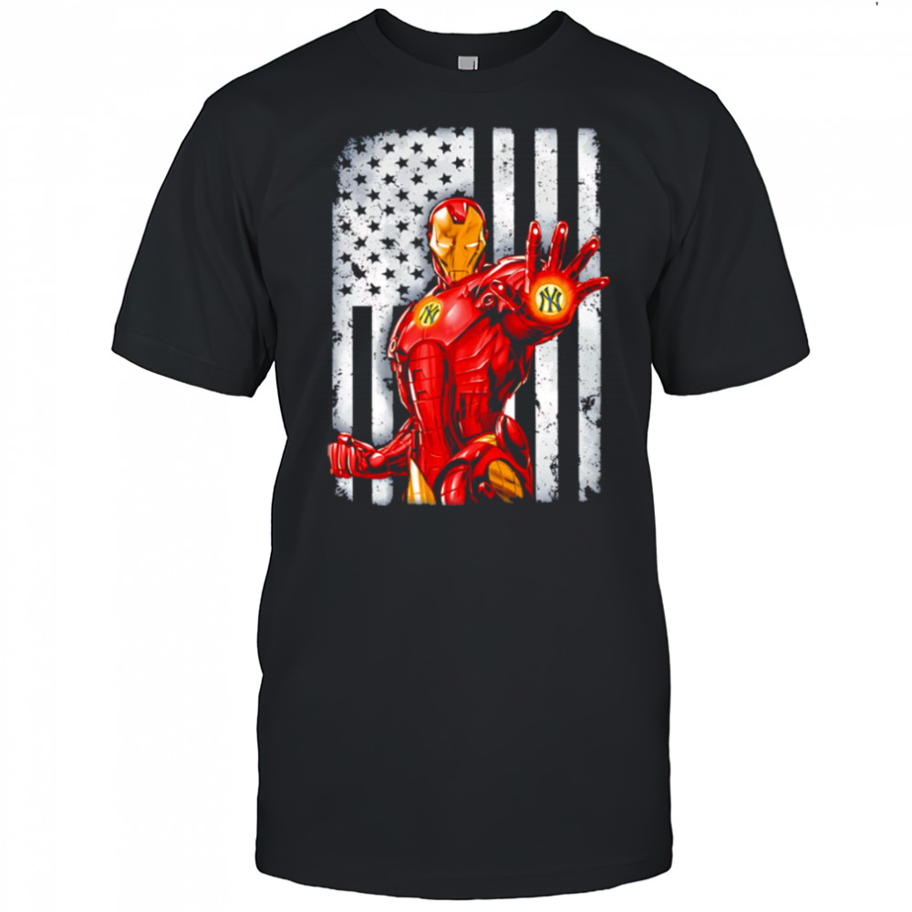 New York Yankees Baseball Iron Man American Flag shirt