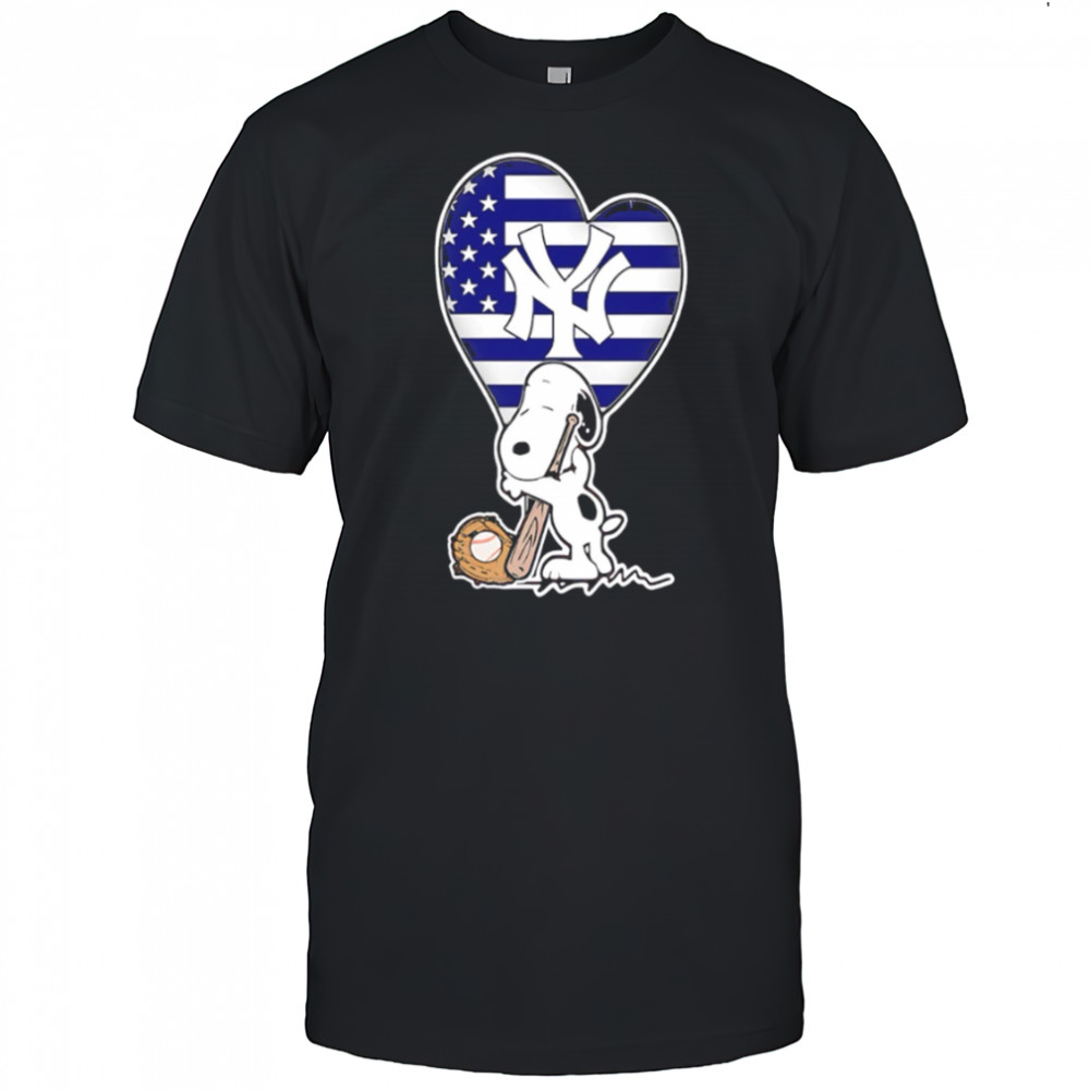 New York Yankees Snoopy Heart Love Yankees shirt