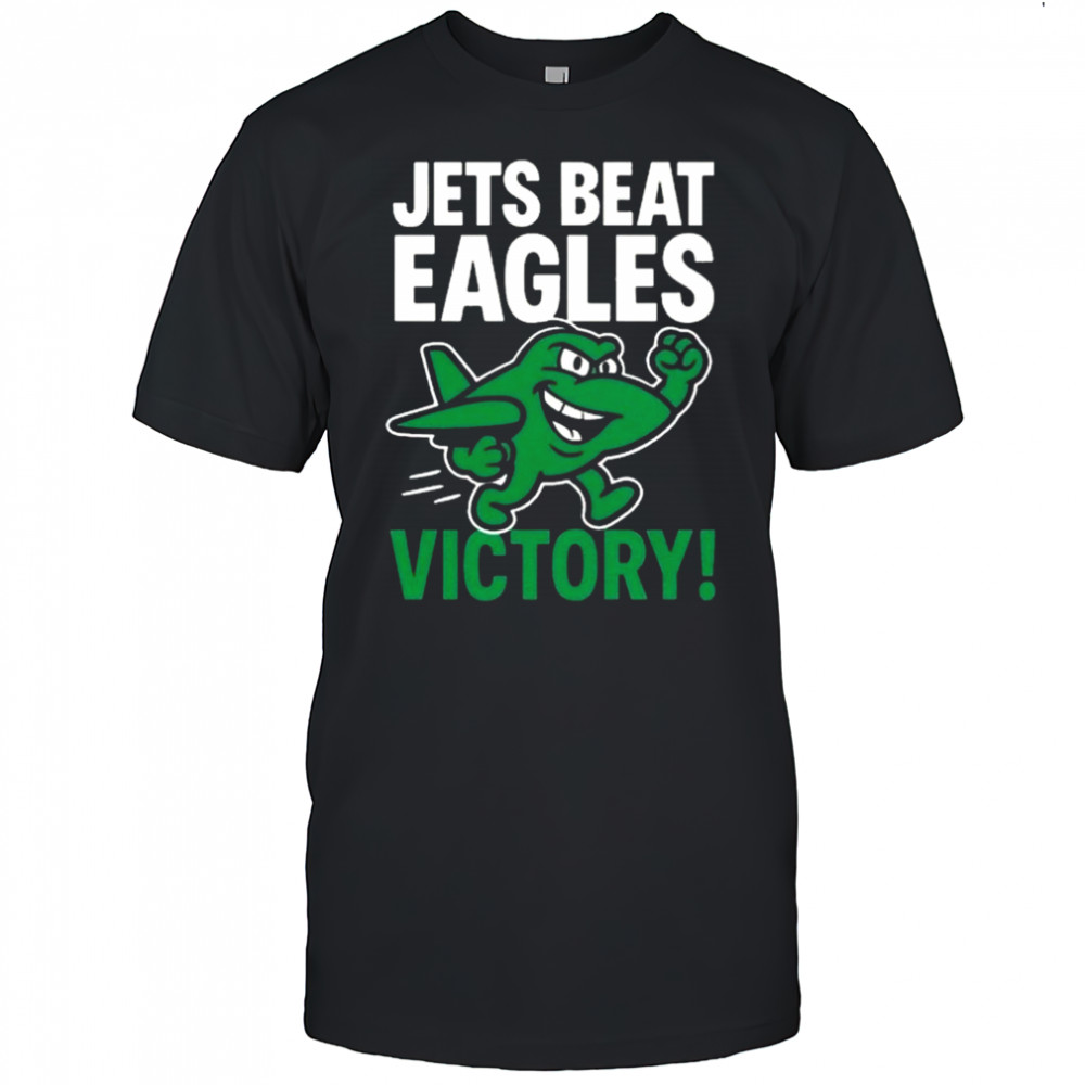 Official NFL 2025 New York Jets Beat Eagles Victory Mascot Shirt