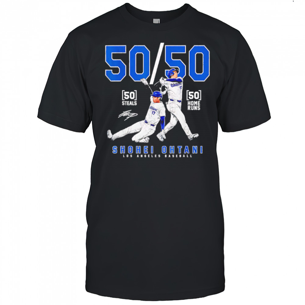 Ohtani 50-50 Club Legend Shohei Ohtani Los Angeles signature shirt