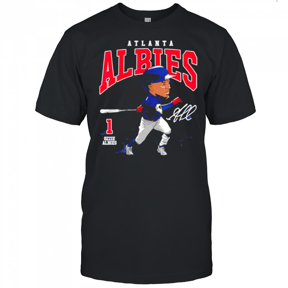 Ozzie Albies #1 Atlanta Baseball MLB Players style cartoon shirt