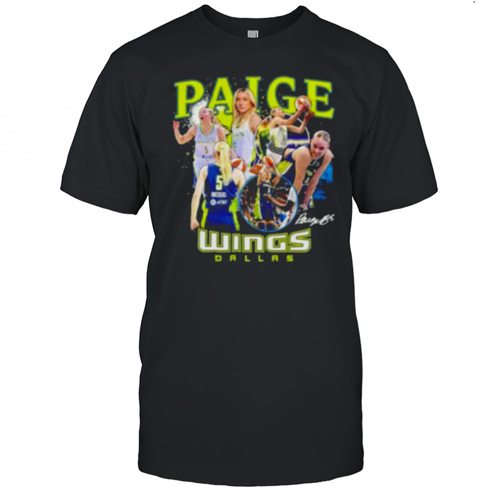 Paige Bueckers Dallas Wings WNBA All Star collage signature shirt