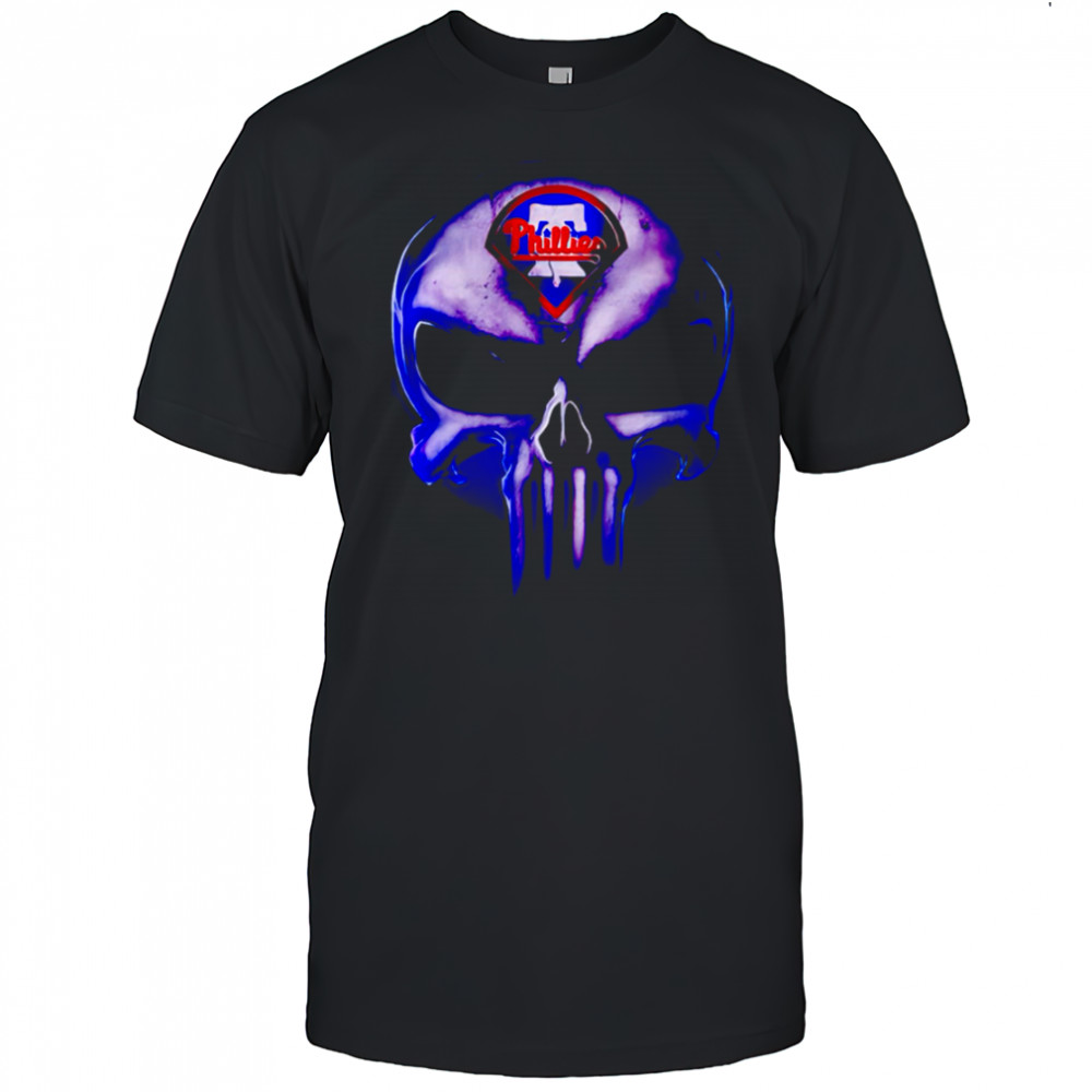 Philadelphia Phillies Baseball Punisher Skull shirt