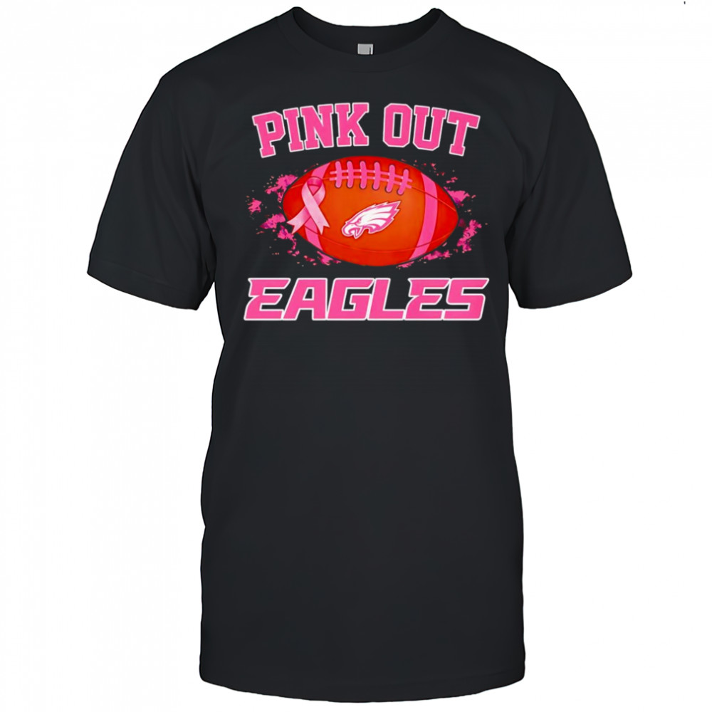 Pink out Philadelphia Eagles football shirt