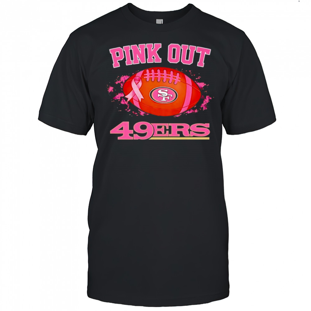 Pink out San Francisco 49ers football shirt