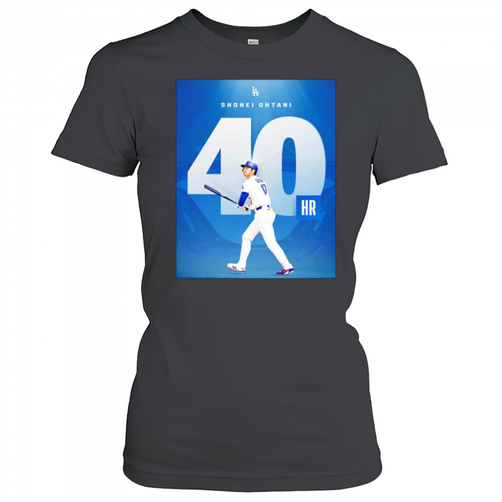 Shohei Ohtani 40 home runs Los Angeles Dodgers poster shirt