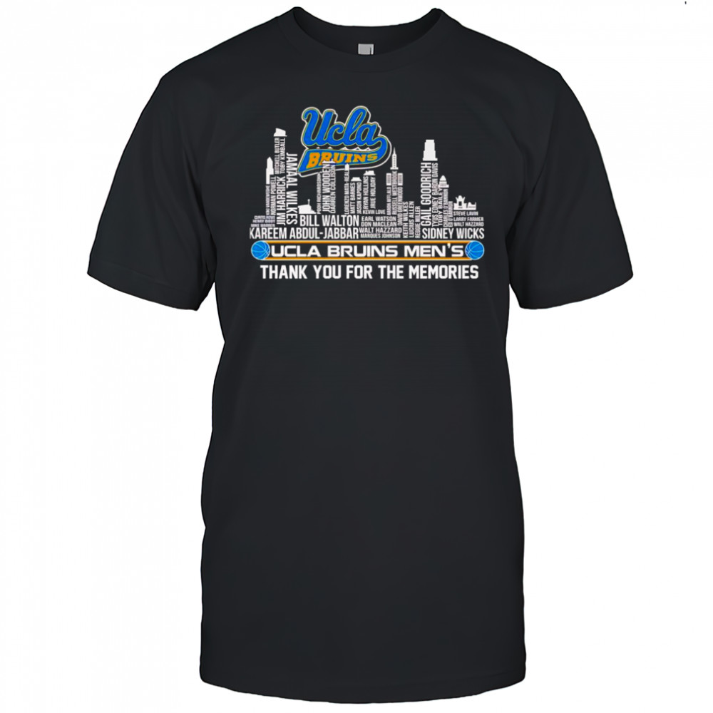 Skyline name UCLA Bruins men’s thank you for the memories shirt