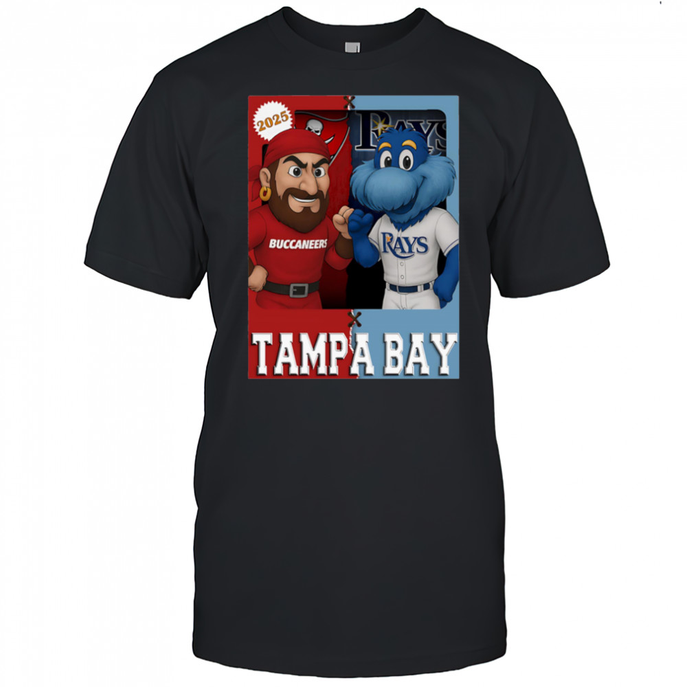 Tampa Bay Buccaneers and Tampa Bay Rays mascot play card shirt