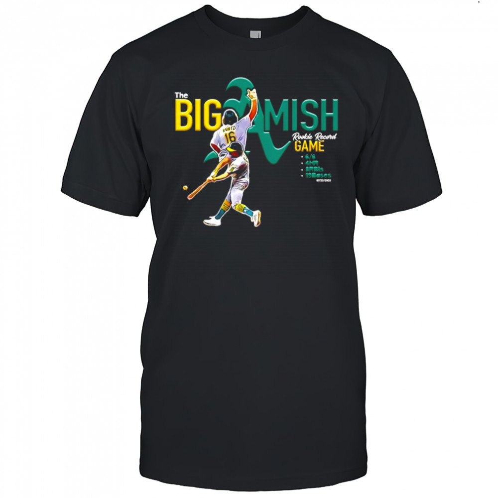 The Big Amish Nick Kurtz Oakland Athletics Rookie Record game shirt