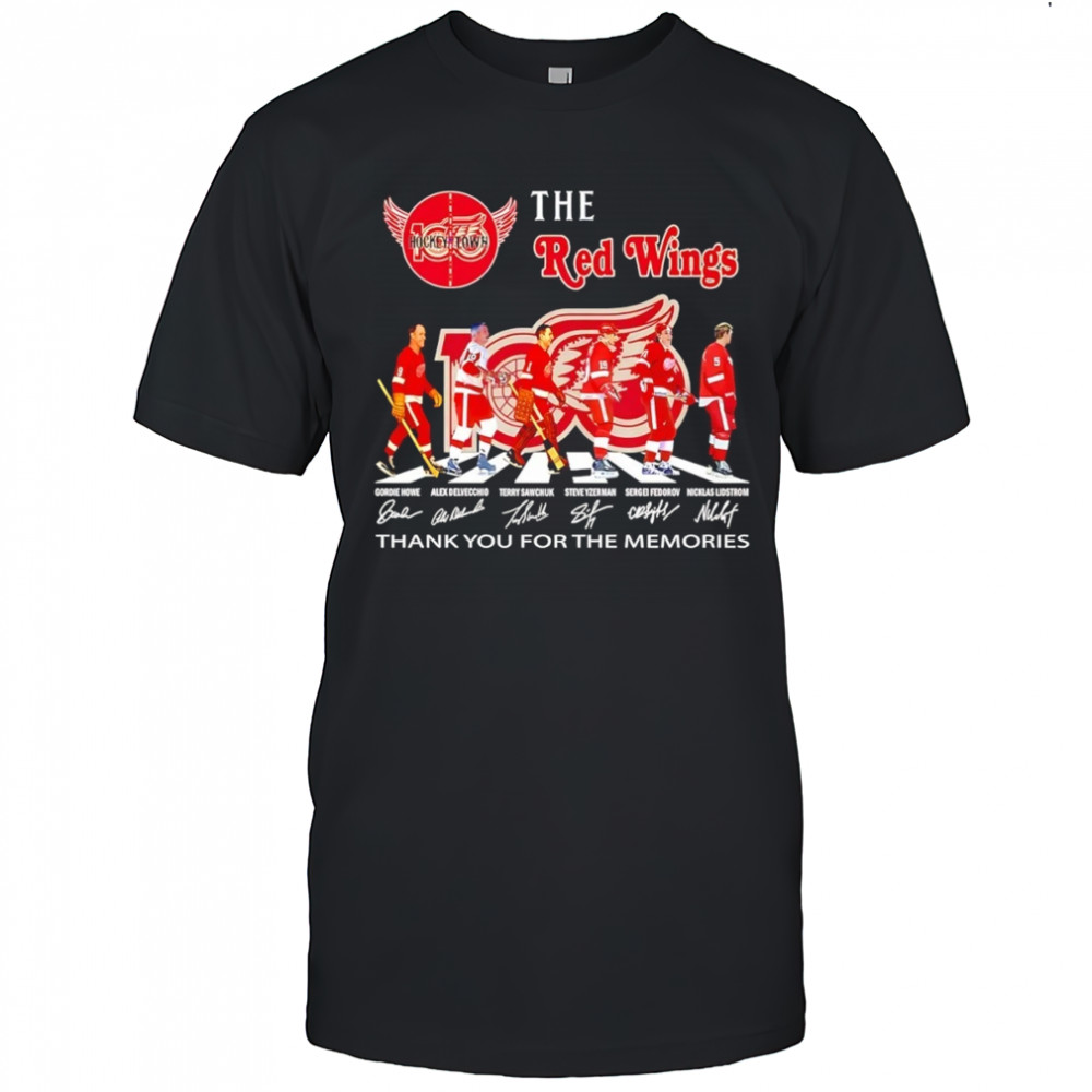 The Red Wings 100 years of Hockeytown thank you for the memories shirt