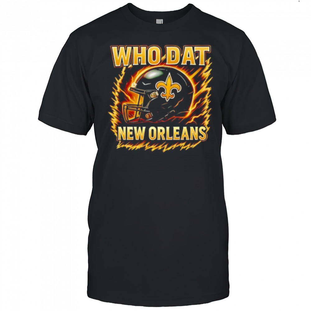 Who Dat New Orleans helmet shirt