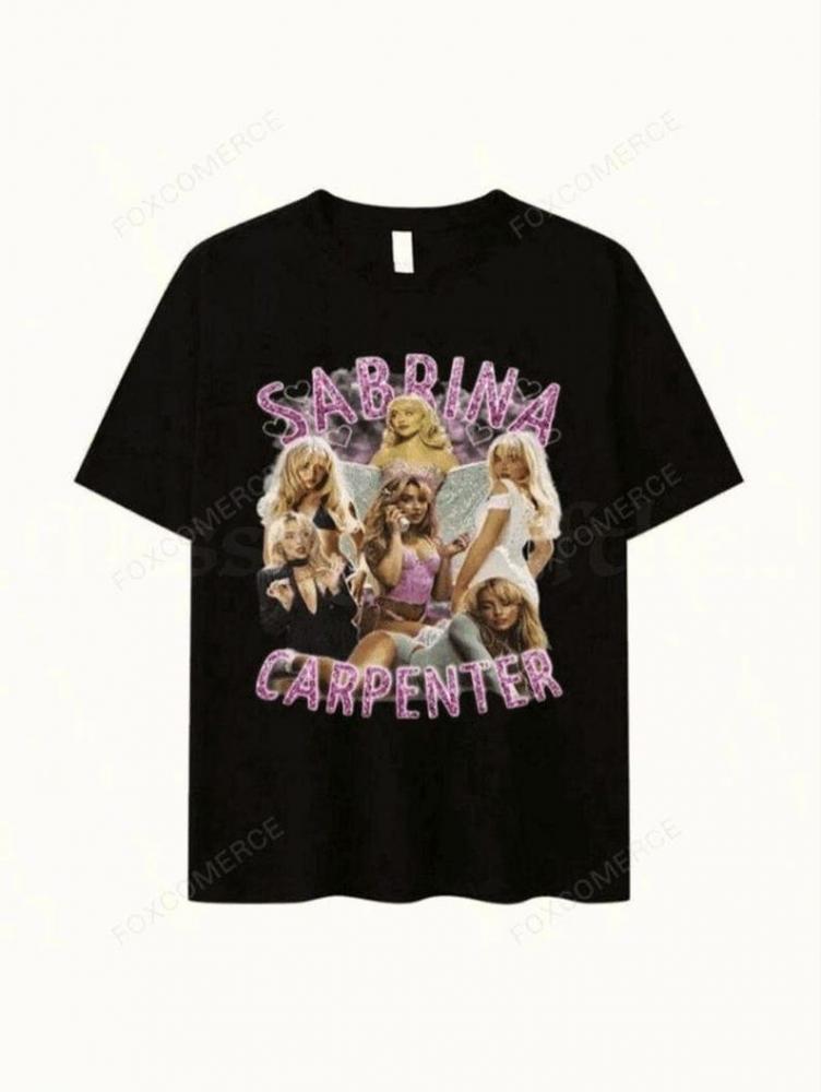 Breathable Summer Sabrina Carpenter Tour Graphic Tee